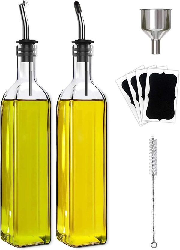 2 Pcs Glass Olive Oil Dispenser